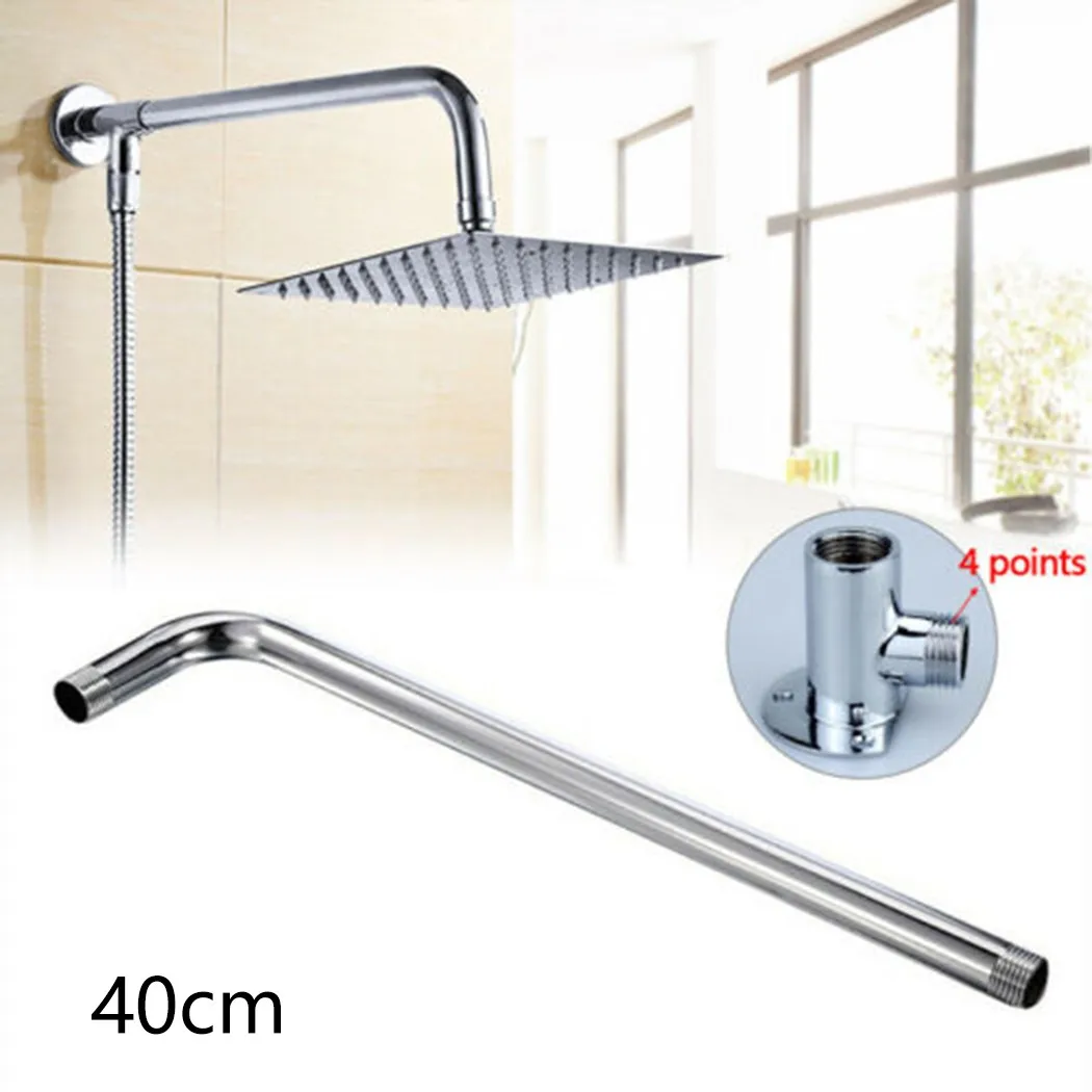 Pipe Shower Arm Shower Head Stainless Steel Wall Mount Accessory Bathroom