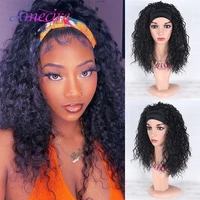 headband wigs synthetic water wave headband wig for black women glueless nature color synthetic wigs