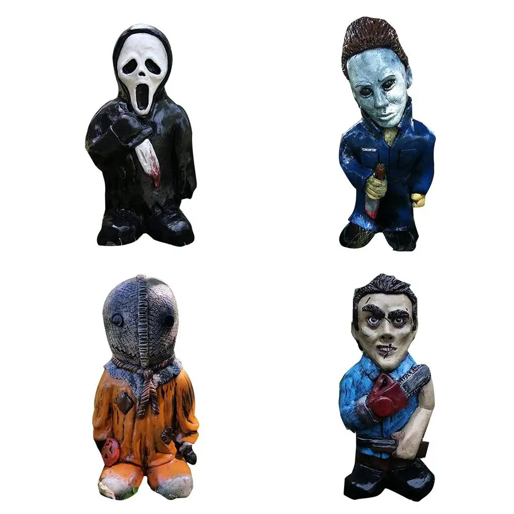 

Halloween Garden Zombie Gnomes Resin Horror Dwarf Figurines Ornaments Outdoor Garden Statues Halloween Decoartion