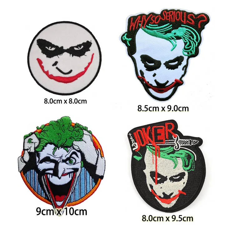 DC comics Joker Бэтмен враг вышитый Железный На пластыре Movie Character Super Hero DIY аксессуары
