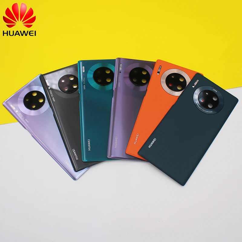

100% официальная Задняя крышка батареи Huawei, стекло, задняя дверь, корпус, панель, чехол, замена для Mate 30 Mate30pro с рамкой объектива камеры
