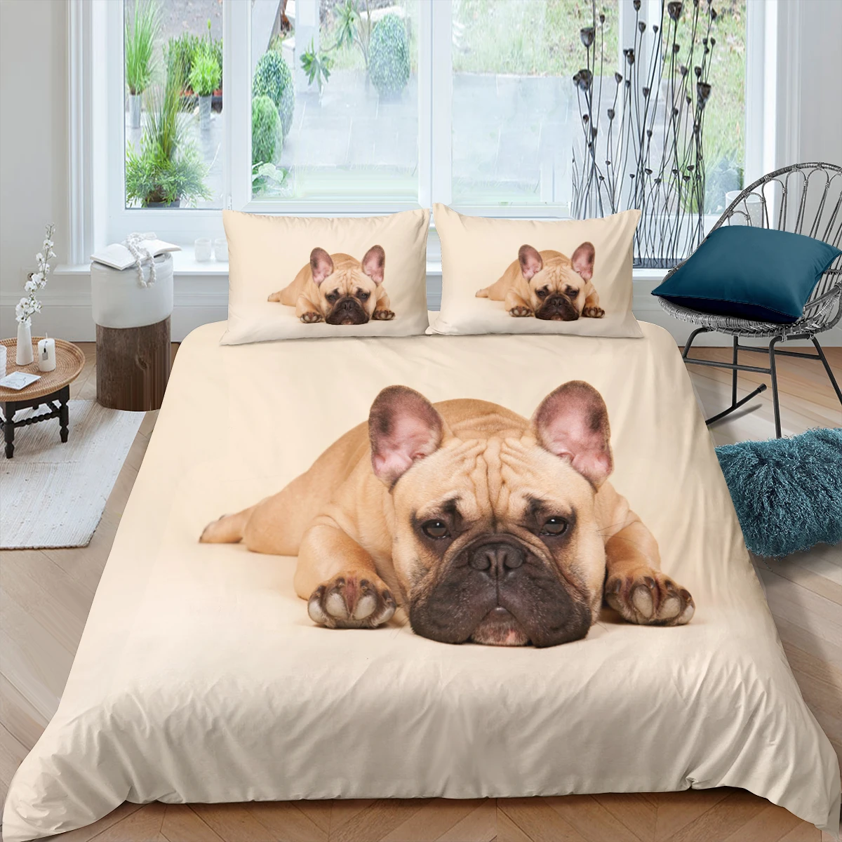 

Animal Bedding Set 3D French Bulldog Pattern Printde Duvet Cover Pillowcase Bedroom Quilt Covers Home Textiles 2/3 Pcs
