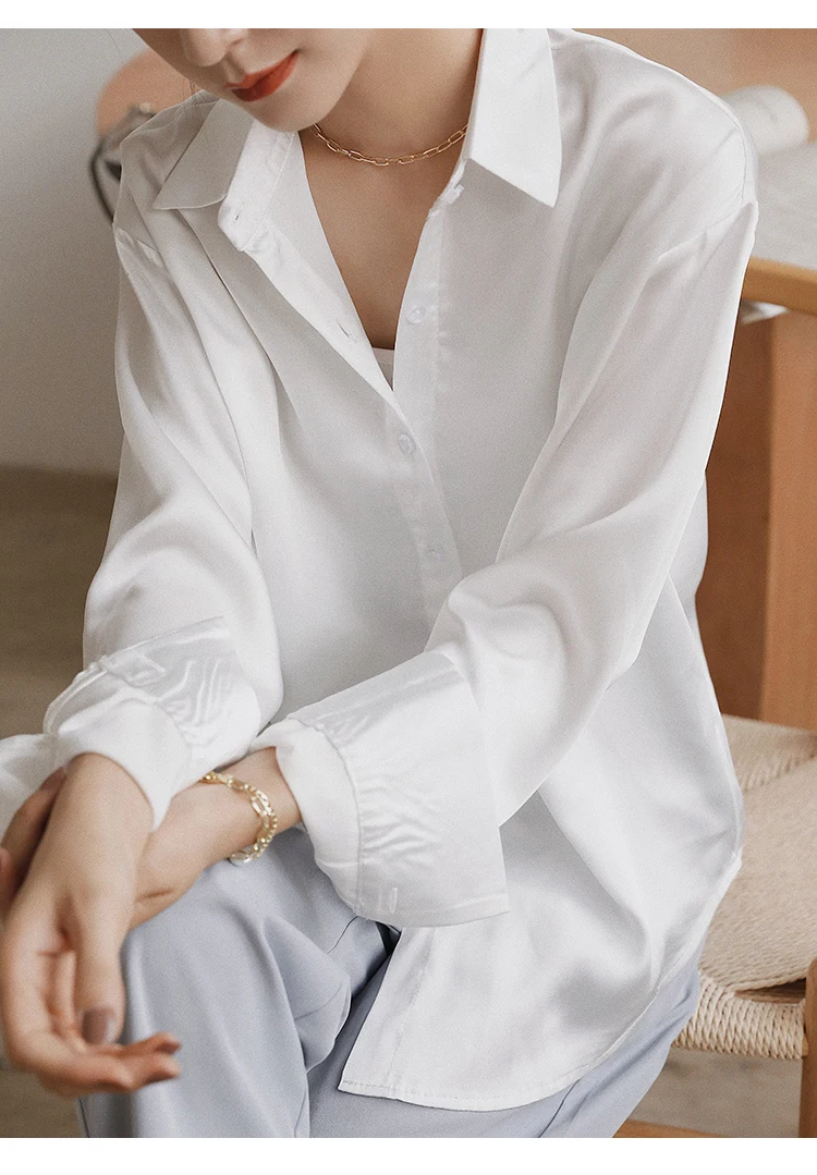 Летние Осенние свободные женские блузки винтажные однобортные рубашки с длинным