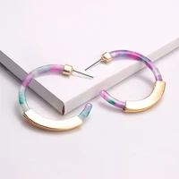 fashion alloy acrylic acrylic sheet c shaped earrings simple and exaggerated personality female earrings earrings jewelryjewelry