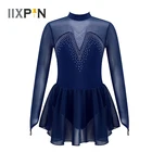 Детское платье для катания на коньках, с длинным рукавом