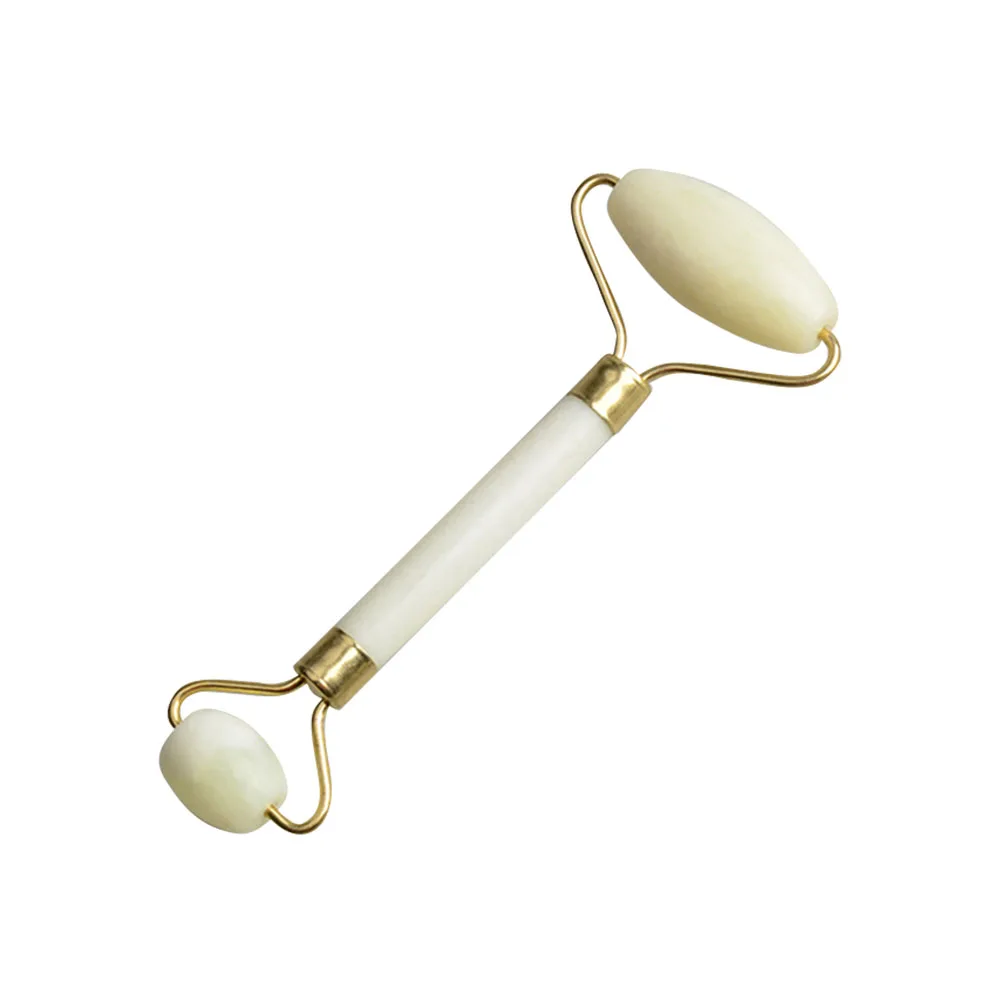 1 шт. розовый КВАРЦЕВЫЙ ролик для массажа лица с двойной головкой массажер