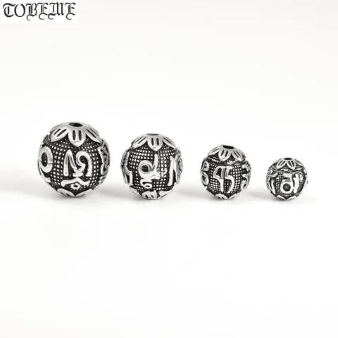 Серебряные тибетские бусины HYMIYA 2 шт