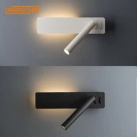 led wall lamp reading light for bedroom hotel headboard night book lamp rotation bedside wall lamps room decor