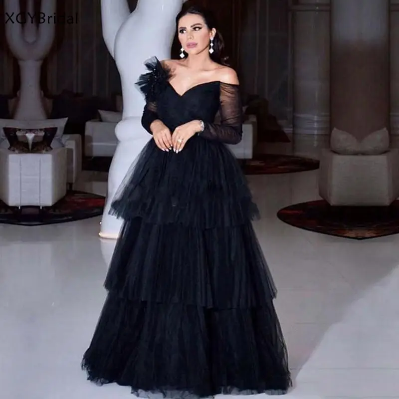 

New Arbric Evening Dress 2Off the Shoulder Formal Evening Party Dresses Elegant Prom Dress For Women Vestido de Fiesta Largo