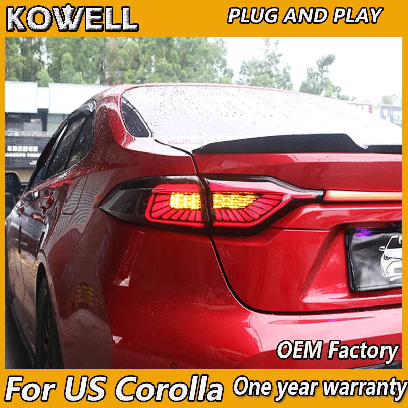 

LED taillights For Toyota Corolla US Version tail lights 2019 2020 for Corolla New Design rear light Braking+Reversing+Signal