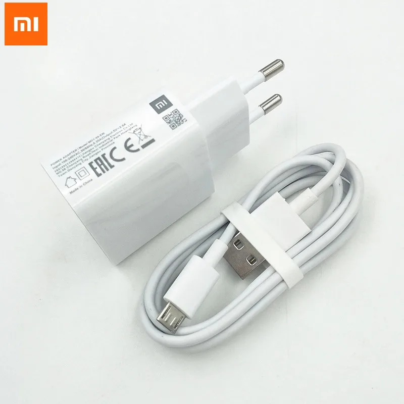 Оригинальный адаптер питания Xiaomi 5V 2A EU кабель Micro USB 80 см для Redmi 7A 6A 4A 4X 5 5A plus s2 Note 6