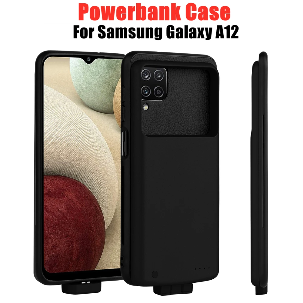 Battery Charger Cases For Samsung Galaxy A12 Battery Case 5000mAh Magnetic Powerbank Charging Cover for Samsung A12 Power Case