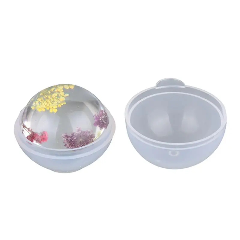 

1Set Crystal Epoxy Resin Mold Quail Egg Spherical Pendant Casting Silicone Mould J60E