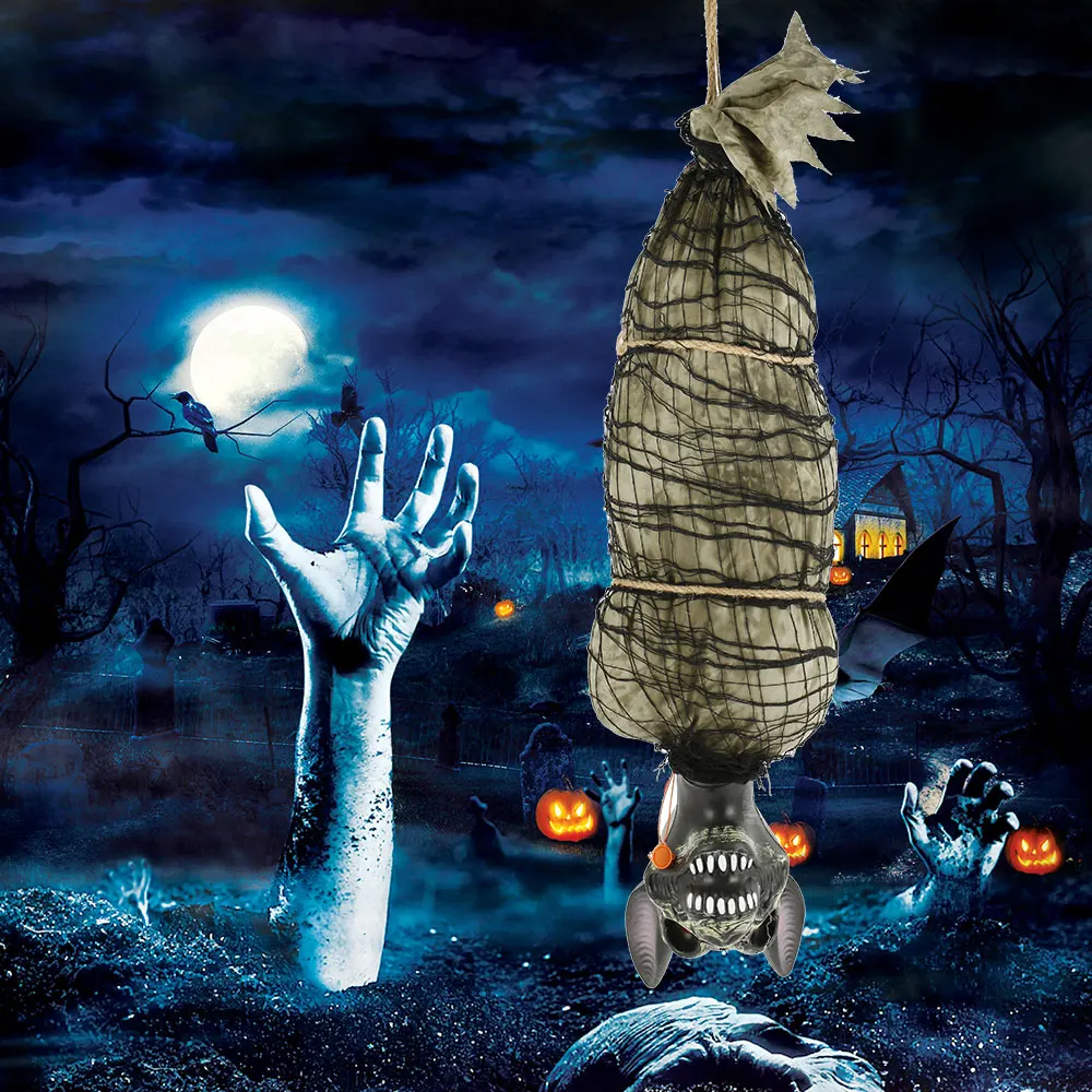 1 шт. Хэллоуин подвесной призрак каркас СВЕТОДИОДНЫЙ Электрический реквизит