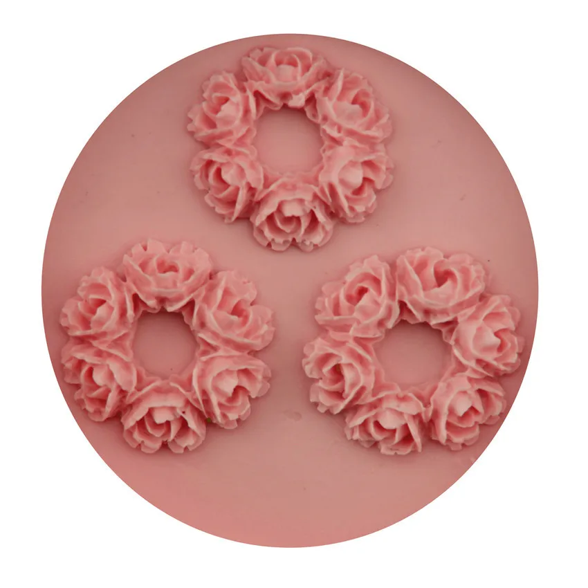 Three-hole Rose Multi Silicone Cake Mold Fondant Cake Decorating Mould Kitchen Baking Appliance