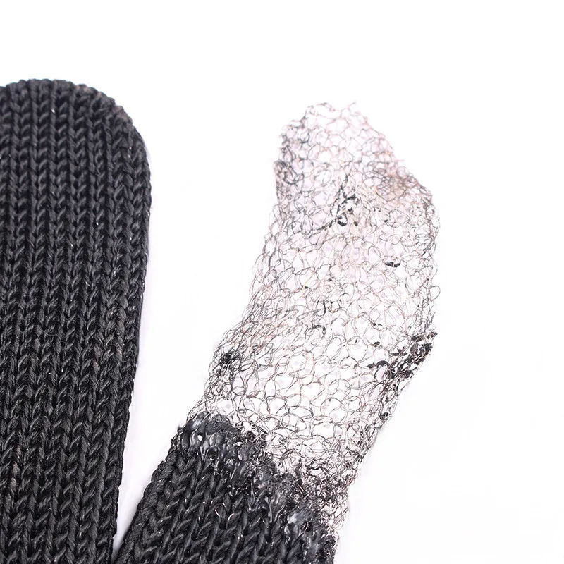 

1 Pair Garden Black Steel Wire Metal Mesh Gloves Safety Anti-cutting Wear-resistant Butcher Gloves Seguridad Self Defense