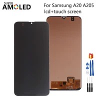 amoled for samsung a20 a205 sm a205f display incell lcd touch screen for samsung a20 a205 a205f screen lcd display free tools