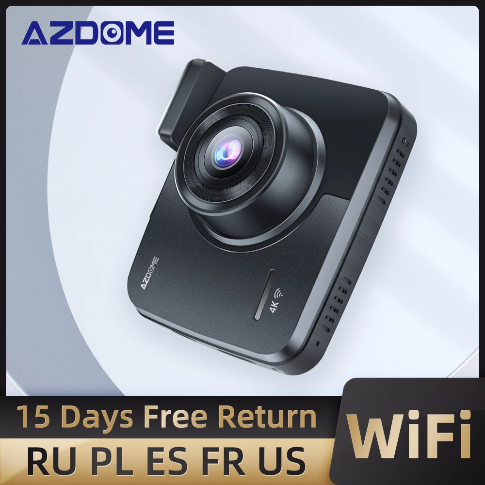 AZDOME GS63H Встроенный GPS WiFi двойной объектив FHD 1080P передняя + VGA задняя камера