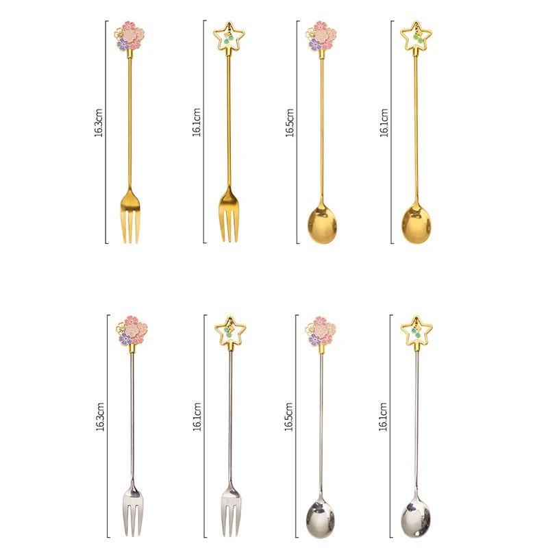 

Tableware Long Handle Stirring Spoon Coffee Spoon Party Table Ornament Christmas Decoration Fork Tea Coffee Mixing Spoon