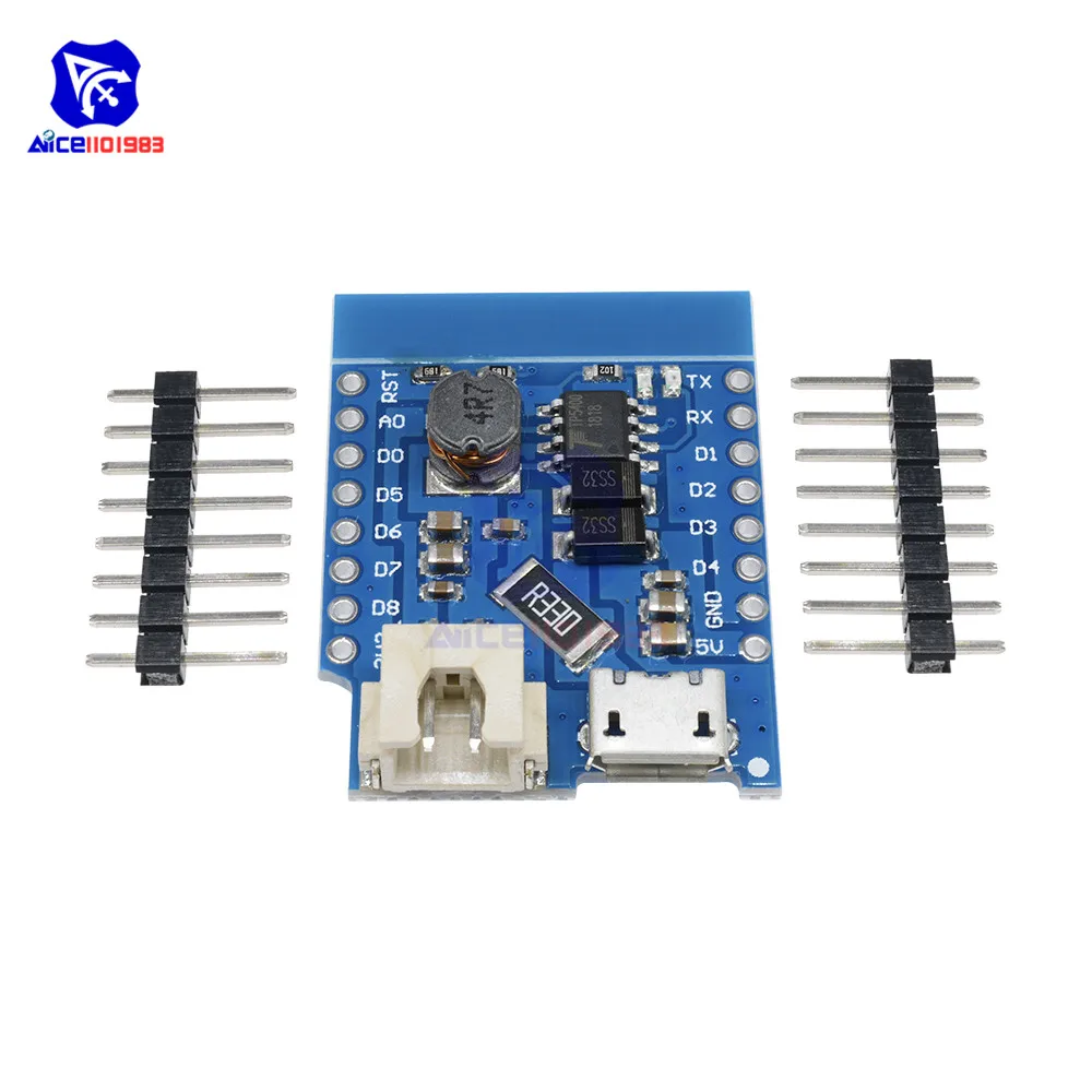 Diymore WeMos D1 Мини литиевая батарея зарядная плата для интерфейса Arduino Micro USB с