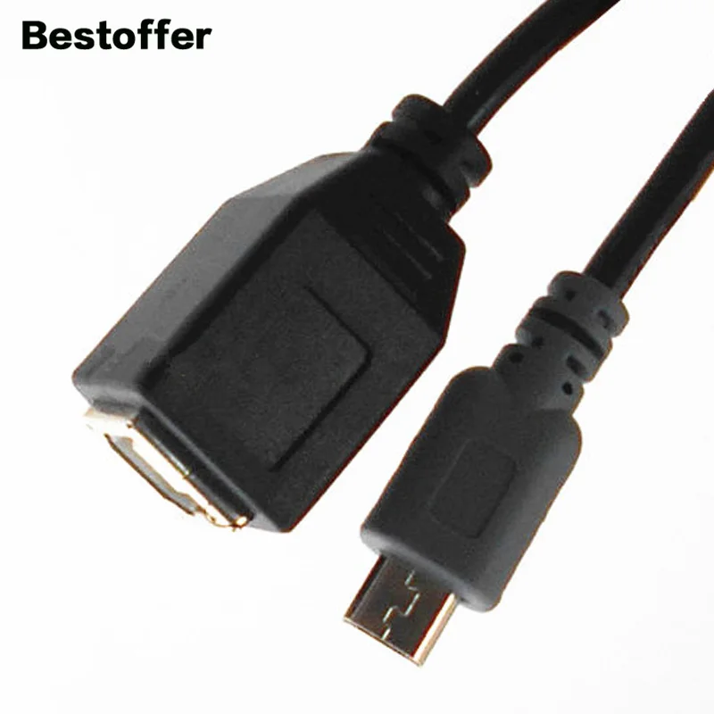 

20cm OTG Data Charging Connector Cable Cord USB2.0 B Female to Micro 5PIN Male