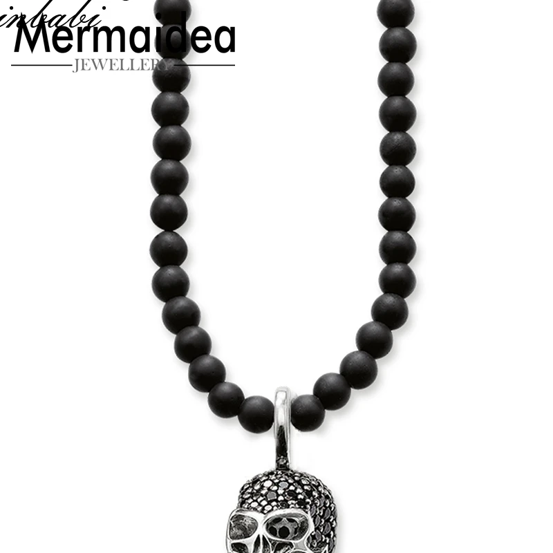 Beads Necklace Skull Trendy Gift Women Men Heart Rebel silver plated Fashion Jewelry Wholesale | Украшения и аксессуары