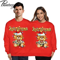 phantasy christmas double siamese fashion 3d xmas long sleeve man women clothing aumumn winter couple two piece ugly sweater