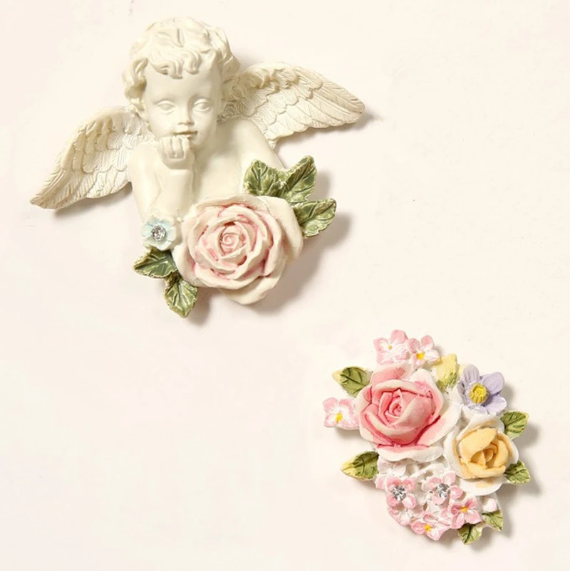 Ангел Роза изысканный 3D магниты на холодильник дома украшение магнит