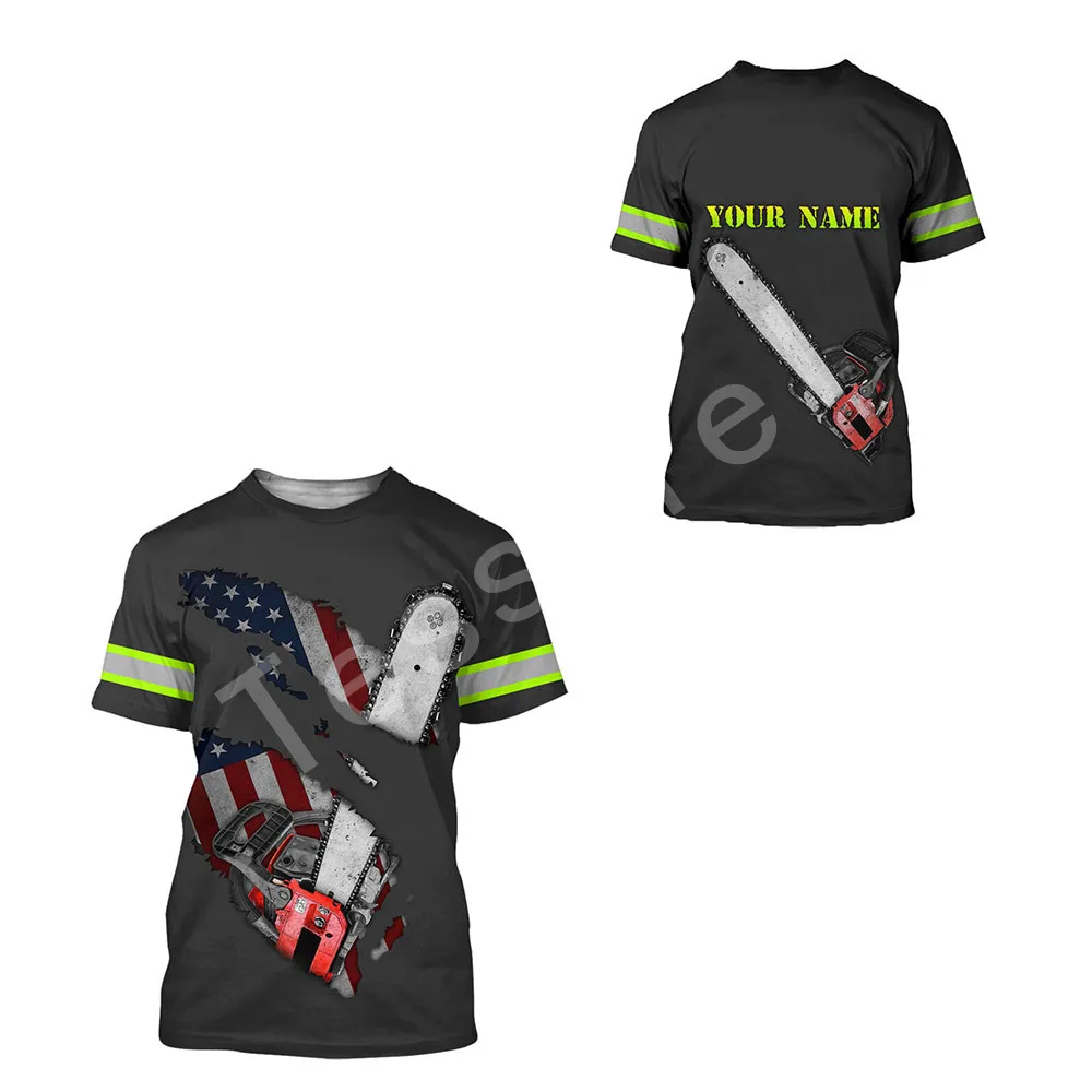 Футболка с 3D-принтом круглым вырезом и коротким рукавом