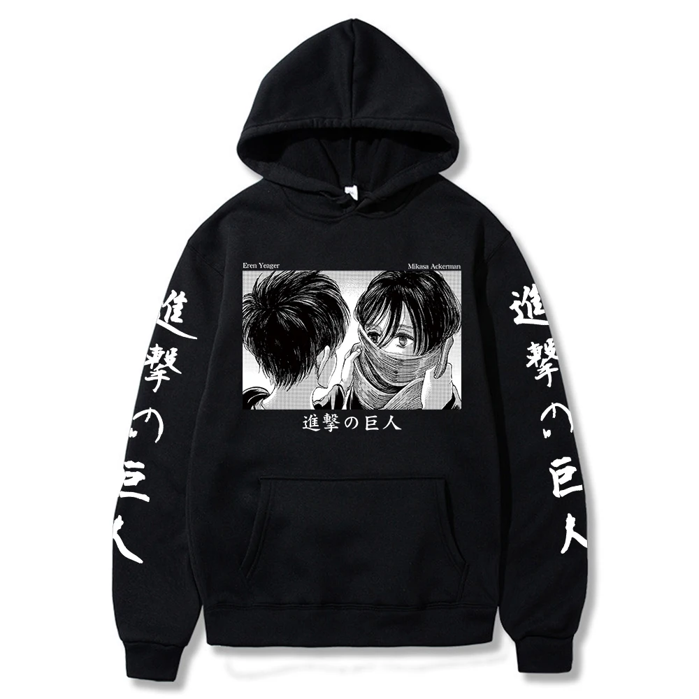 

Anime Attack on Titan Printed Long Sleeve Hoodie Sweatshirt Clothes Harajuku