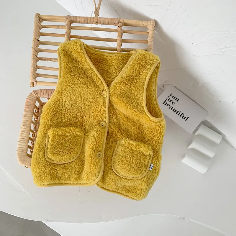 Детский меховой жилет PPXX безрукавка для маленьких мальчиков и девочек
