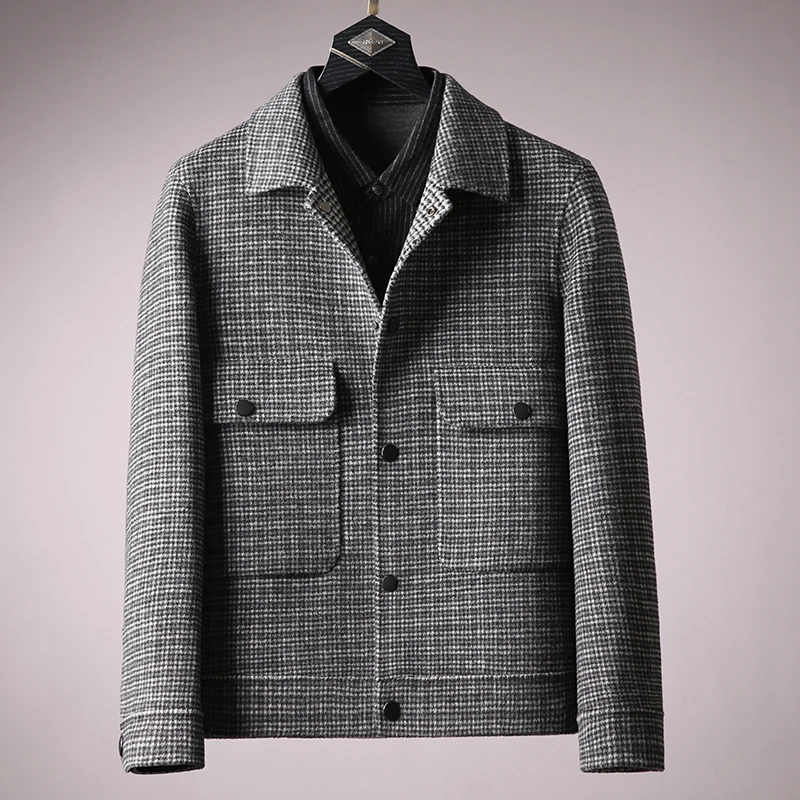 JSBD высокая текстура шерсть Ретро plover мужская куртка тонкое Теплое повседневное