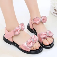 girls bow sandals summer new fashion childrens korean soft bottom little girl big boy open toe princess beach shoes 1 16t