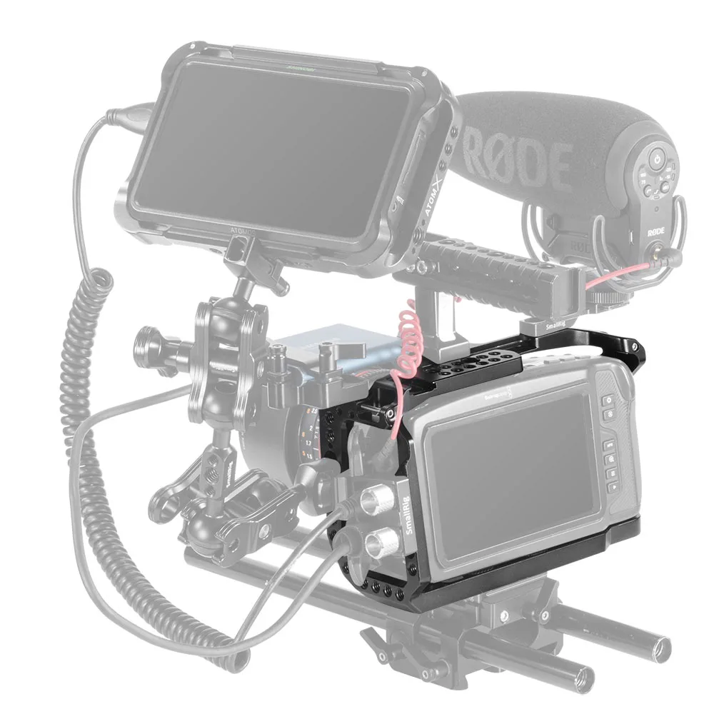 SmallRig клетка для Blackmagic Design карманная Кинокамера 4K BMPCC 4 K/BMPCC 6K с отверстиями рельсов