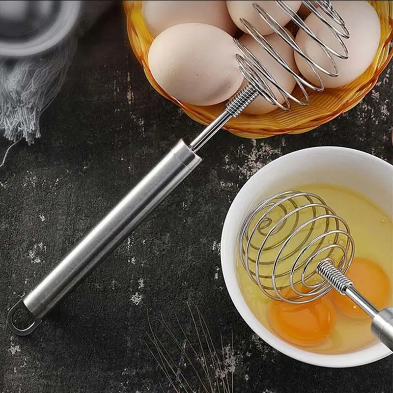 Multifunctional Rotary Manual Egg Beater Mixer Mini Metal Stainless Steel Kitchen Whisk Bake Tool Agitator Eco-Friendly | Дом и сад