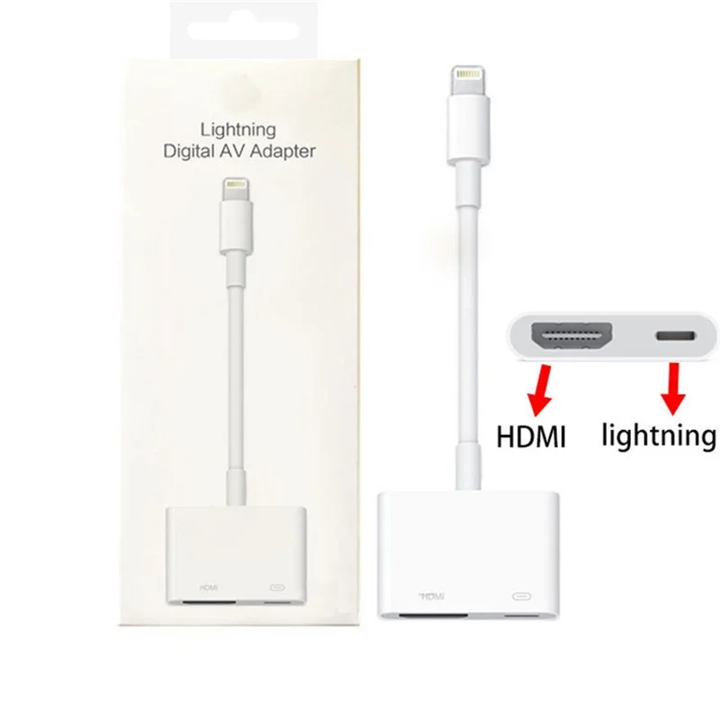 

IPhone To HDMI HD Adapter Lightning Hdmi Portable Extended Power Adapter Converter Connector for Laptop Mobile Phone iPad Air