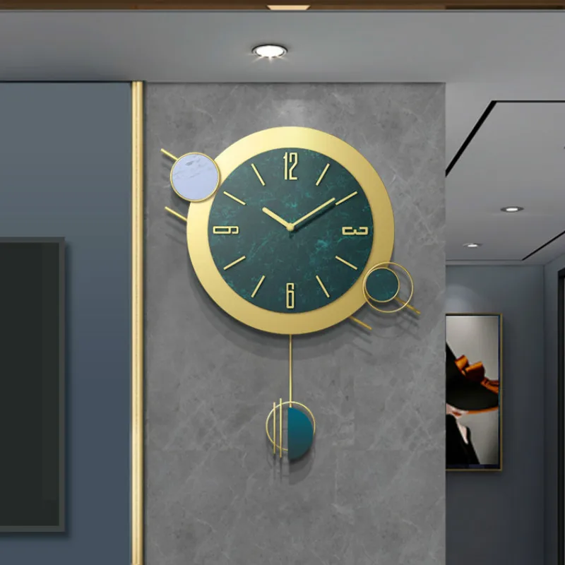 

Round Fashion Wall Clock CLiving Room Reative Big Swing Wall Clock Kitchen Home Decor Modern Wand Uhr Wall Decorations BJ50WC