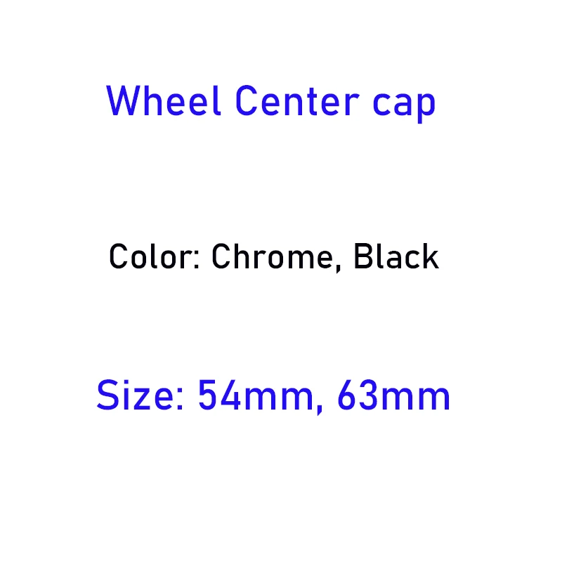 20pcs 54mm 63mm 64mm Chrome Black Car Wheel Center Hub Caps Cover Badge Car Styling Auto Accessories