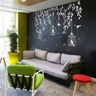 Наклейка на стену с мультяшными листьями, стикер на стену в виде лозы, клетки, ветки, Листьев, дикой природы, джунглей, ветвей, птиц, для детской комнаты