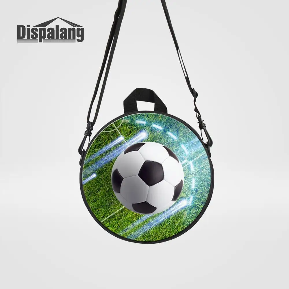 

Cool Football Basketball Print Round Bags Boys Small Mini Messenger Bag For Traveling Kids Fashion Kindergarten Crossbody Bags