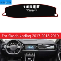 for skoda kodiaq 2017 2018 2019 lhd car dashboard cover mat avoid light sun shade pad instrument panel carpets trims accessories