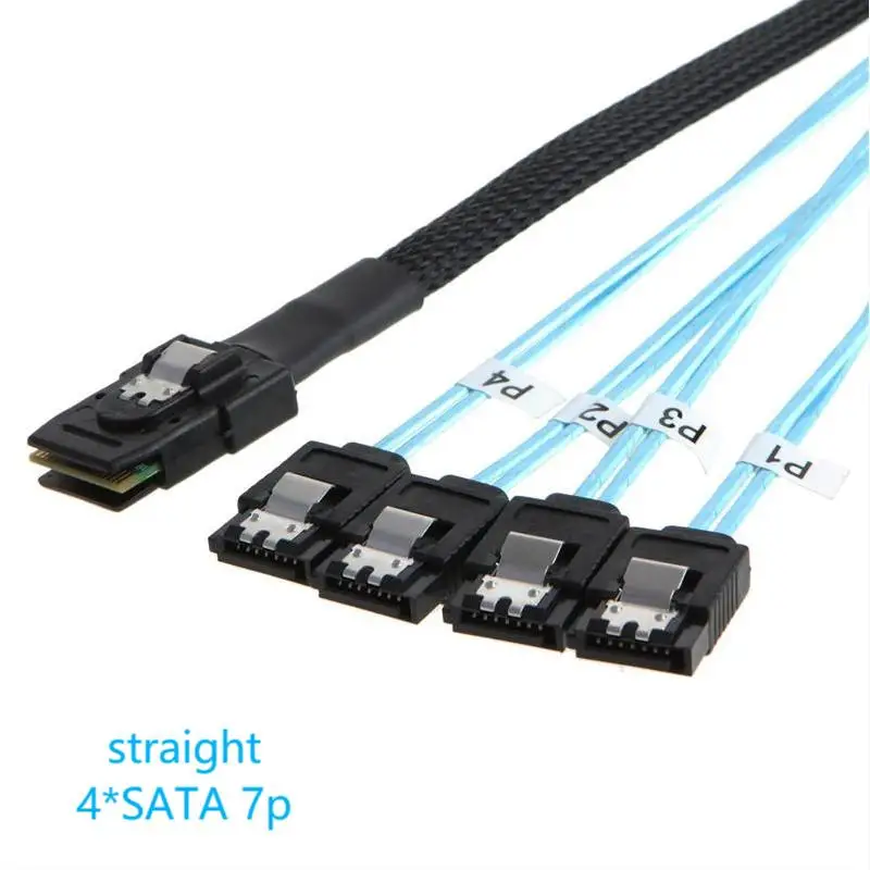 SAS sata USB-кабель с вилкой Mini SFF-8087 36P до 4 угла SATA 7P мужские соединитель кабеля 12 Гбит/с