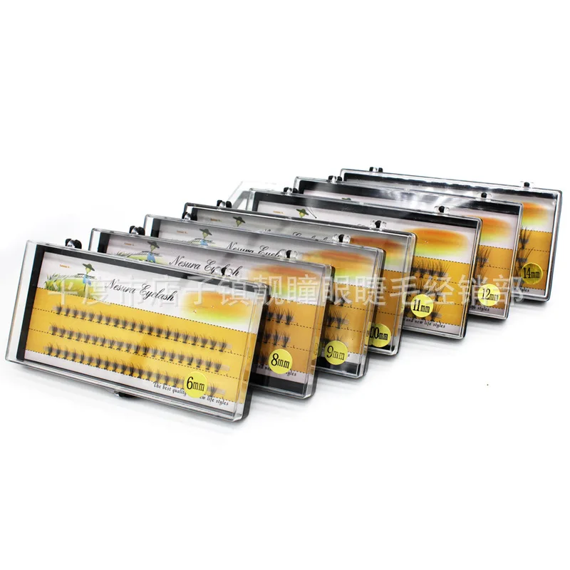 Модные накладные ресницы из чистого волокна ручной работы 60 шт. объем 0 07c личные