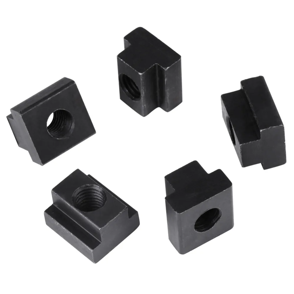 5Pcs M12 Carbon Steel T Block Square Nuts Aluminium Profile Clamping Table Slot Nut T-Track Sliding Hammer Head Fasteners | Обустройство