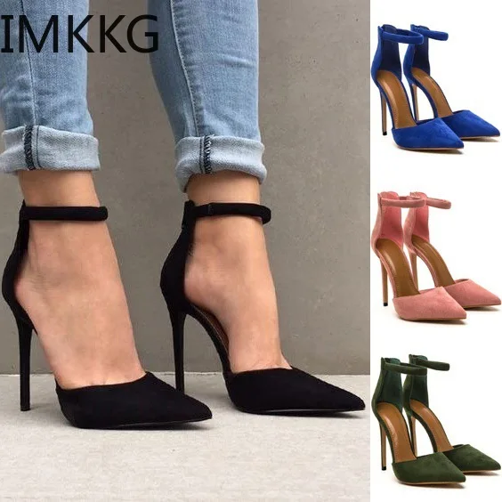 Женские Классические босоножки на очень высоком каблуке туфли лодочки тонком