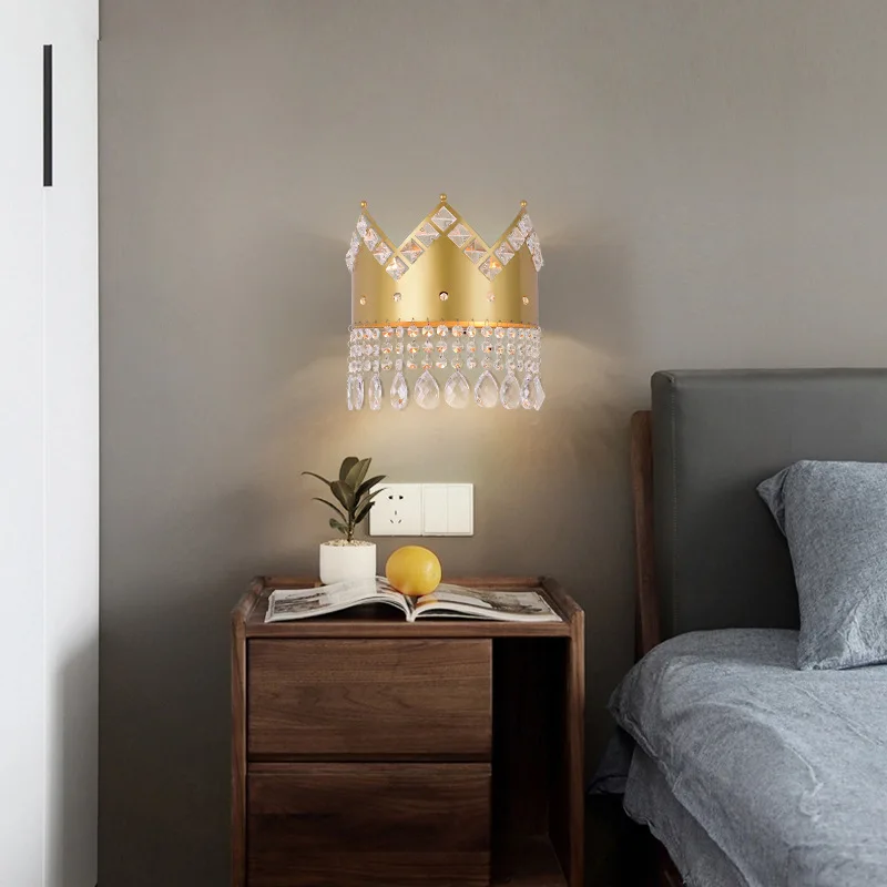 Роскошная хрустальная настенная лампа K9 креативный европейский домашний декор