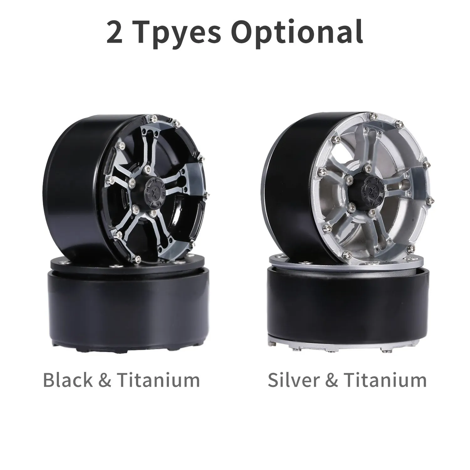 

2pcs Steel Wheel Hub Deadlock Wheel Kit for 1.9in Tires 1/10 Traxxas Hsp Redcat Rc4wd Tamiya Axial SCX10 D90 Hpi RC Car