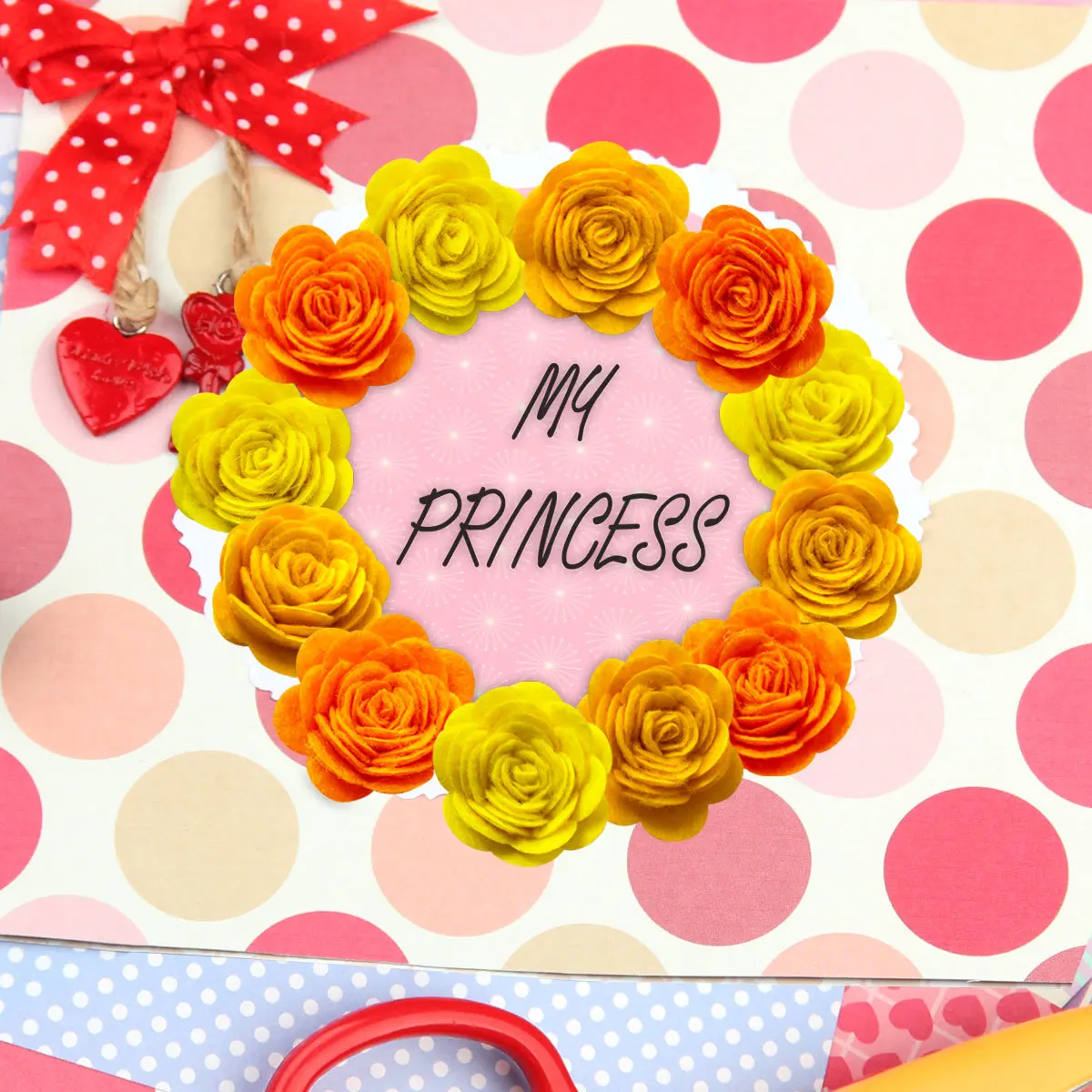 

Nonwoven Roses Children DIY Decorative Accessories Scrapbook Card Stationery Toys Decorative Decals Self-adhesive Accessories