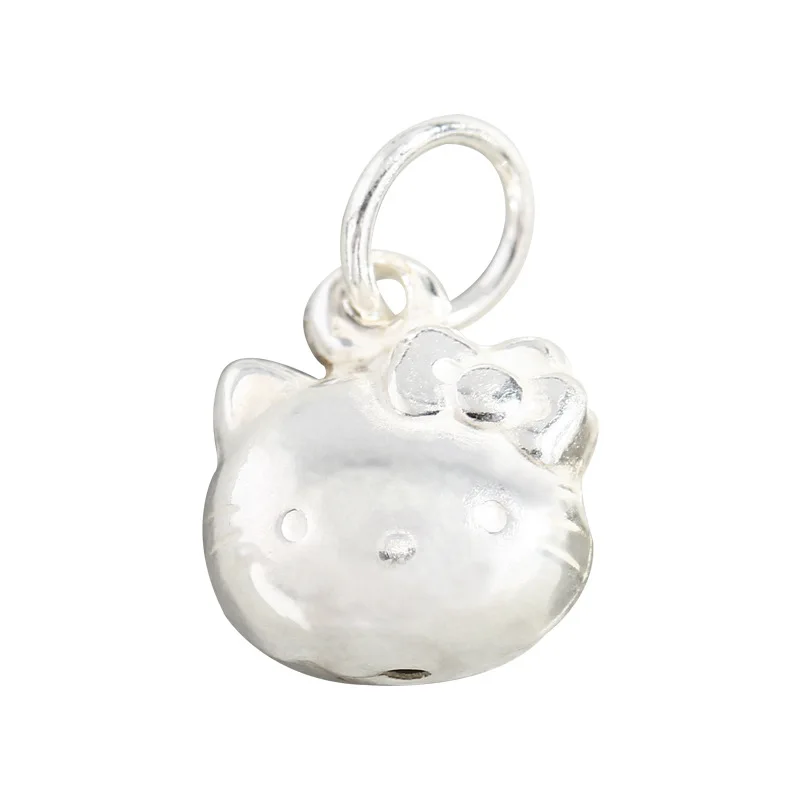 Подвеска кошка из серебра 925 пробы в виде Хеллоуина для женщин модные ювелирные