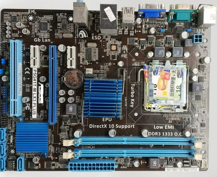 

used Desktop Motherboard P5G41T-M LX3 Plus LGA 775 DDR3 8GB USB2.0 G41